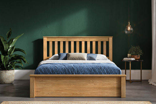 Monaco Solid Oak Ottoman Bed ModelBedroom