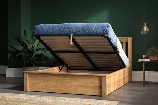 Monaco Solid Oak Ottoman Bed ModelBedroom