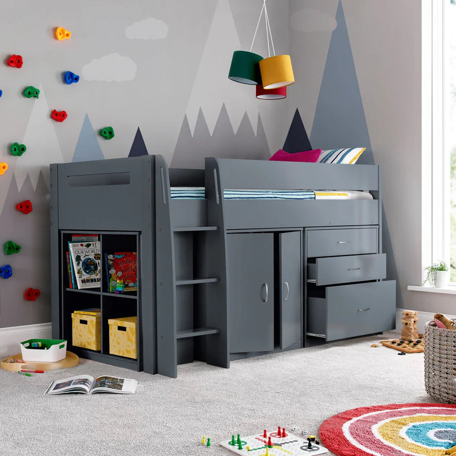 Bedmaster Lacy Mid Sleeper - Lacy Storage Mid Sleeper Bed ModelBedroom