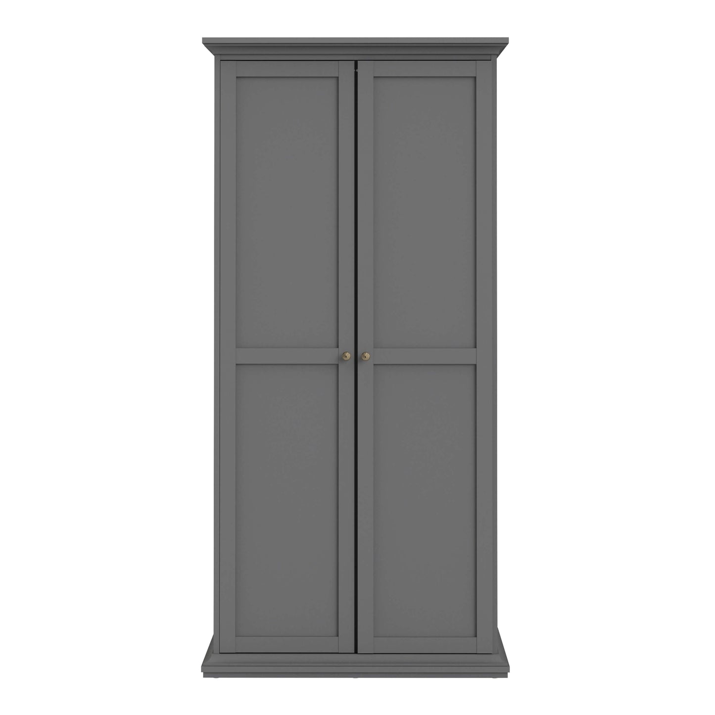 Paris Wardrobe with 2 Doors in Matt Grey ModelBedroom