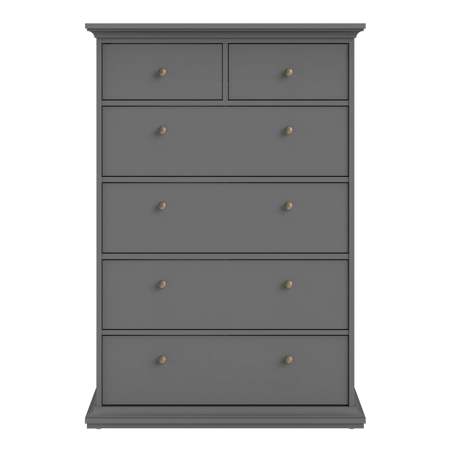 Paris Chest of 6 Drawers in Matt Grey ModelBedroom
