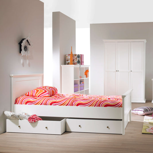 Paris Single Bed (90 x 200) in White ModelBedroom