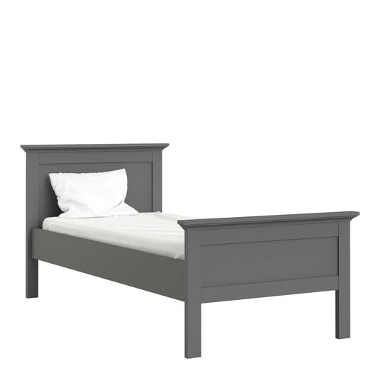 Paris Single Bed (90 x 200) in Matt Grey ModelBedroom