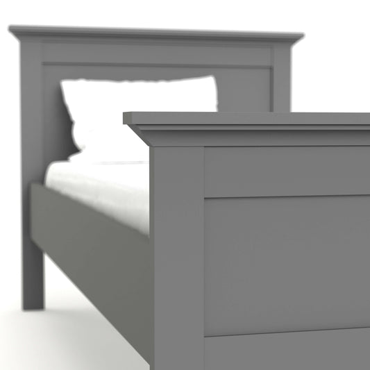 Paris Single Bed (90 x 200) in Matt Grey ModelBedroom