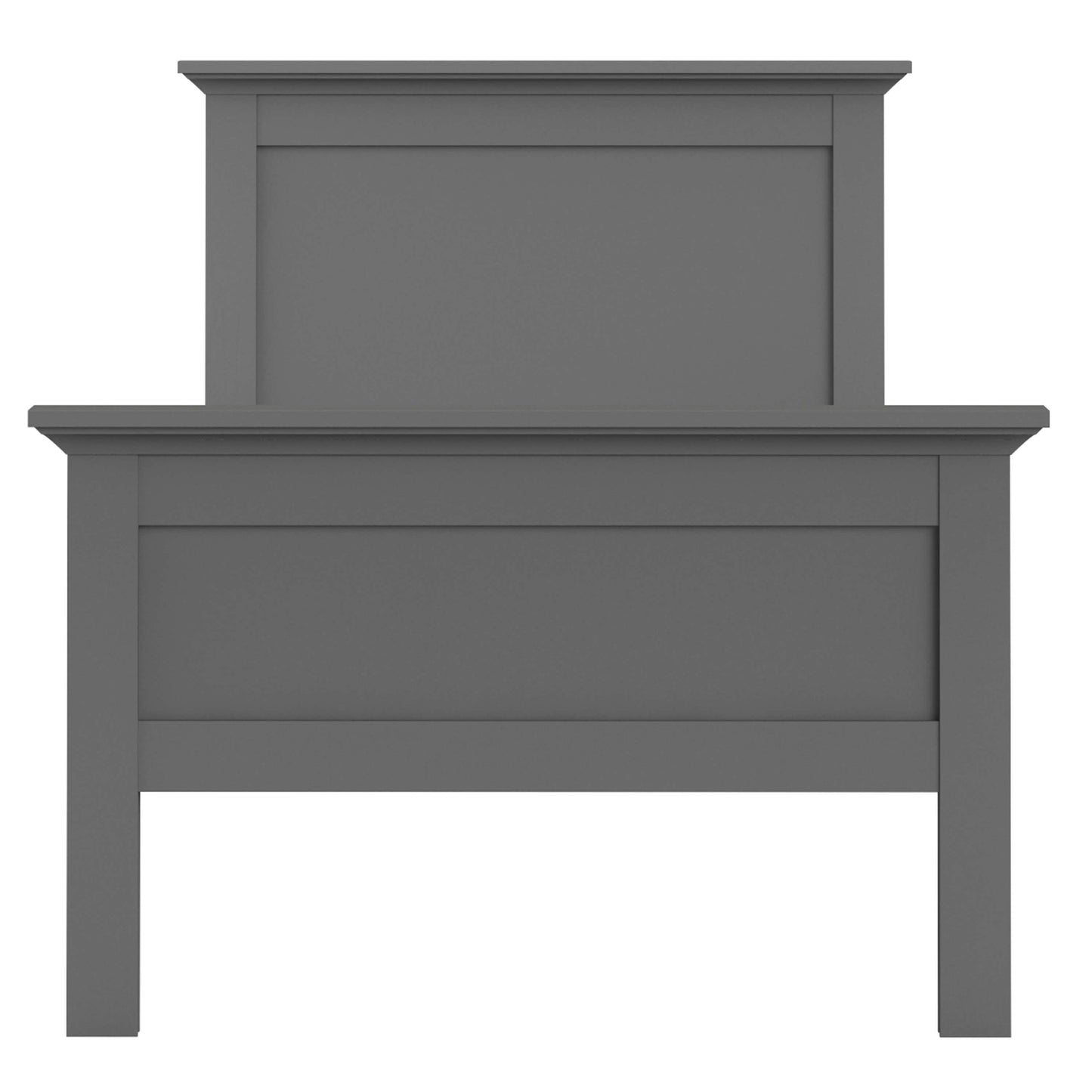 Paris Single Bed (90 x 200) in Matt Grey ModelBedroom