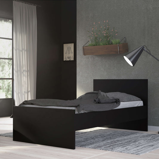 Naia Single Bed 3ft (90 x 190) in Black Matt ModelBedroom