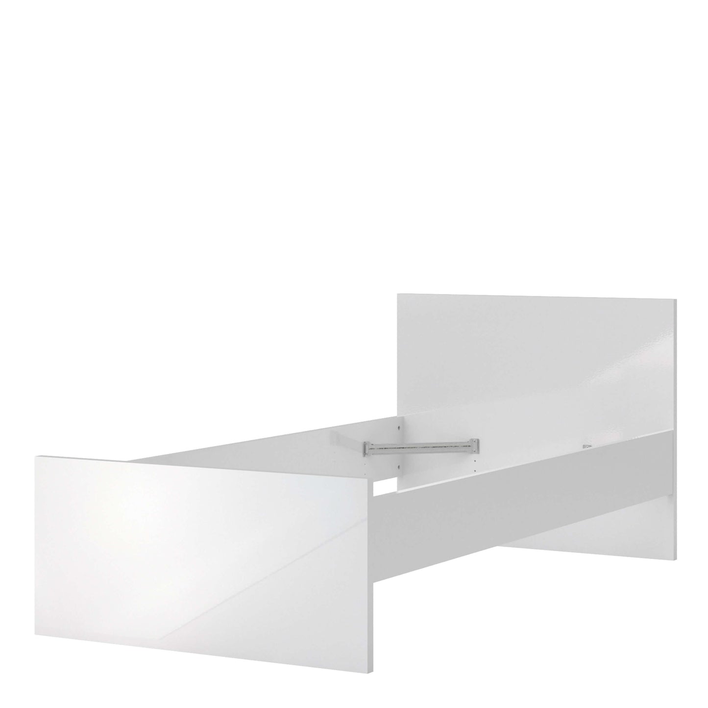 Naia Single Bed 3ft (90 x 190) in White High Gloss ModelBedroom