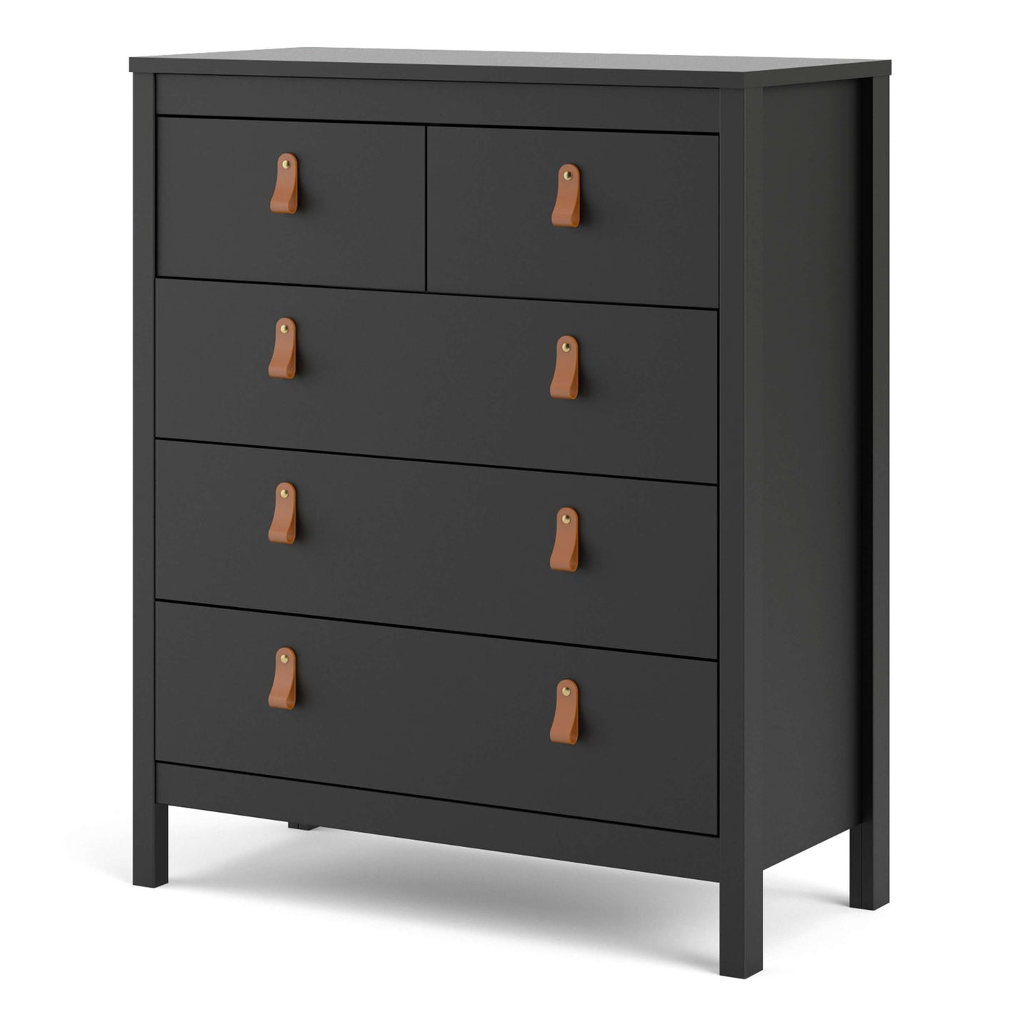 Barcelona Chest 3+2 drawers in Matt Black ModelBedroom