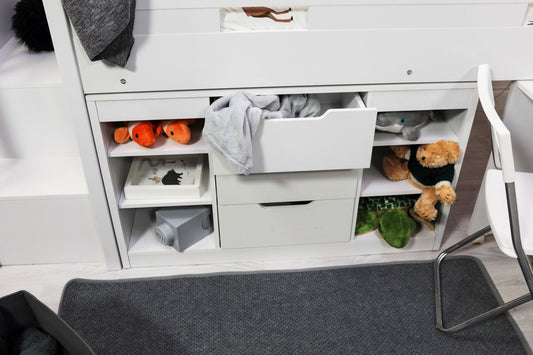 Flair White Charlie Mid Sleeper Set ModelBedroom