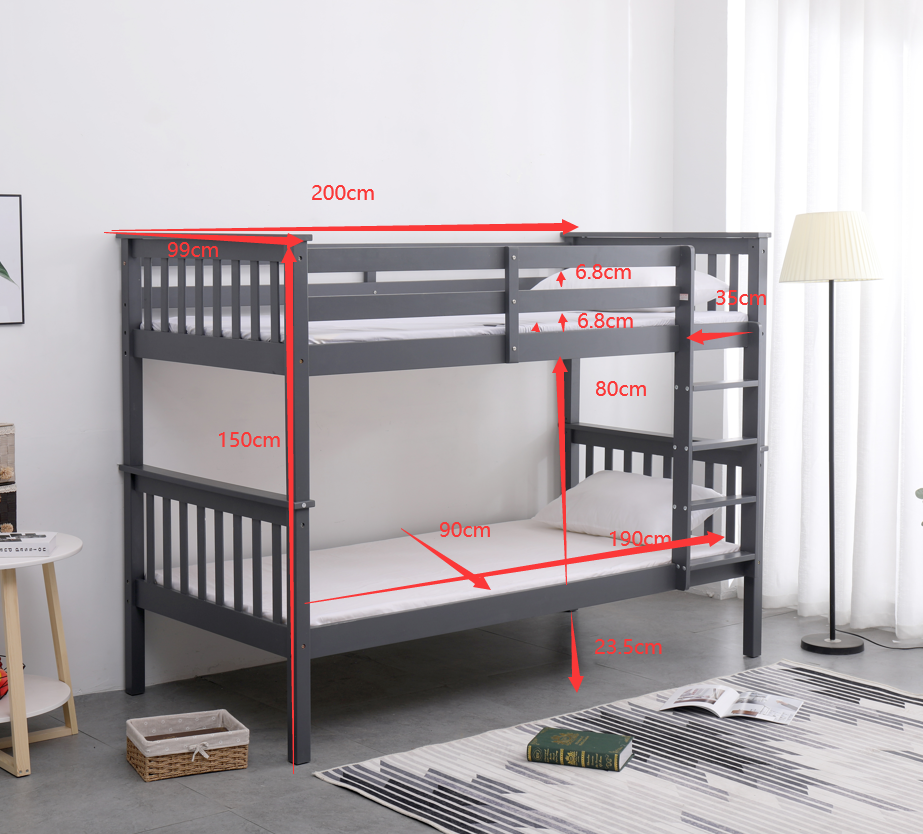 Flair Wooden Zoom Detachable Bunk Bed - Zoom Single Bunk Bed ModelBedroom