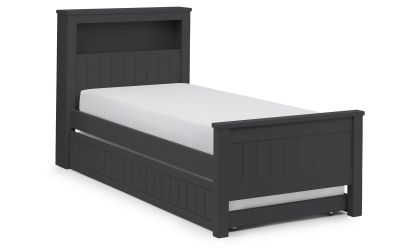 Maine Bookcase Bed 90CM Anthracite - Kids Single Bed ModelBedroom
