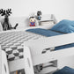 Flair Flick Triple Bunk Bed White With Shelves And Drawer - White Triple Sleeper ModelBedroom