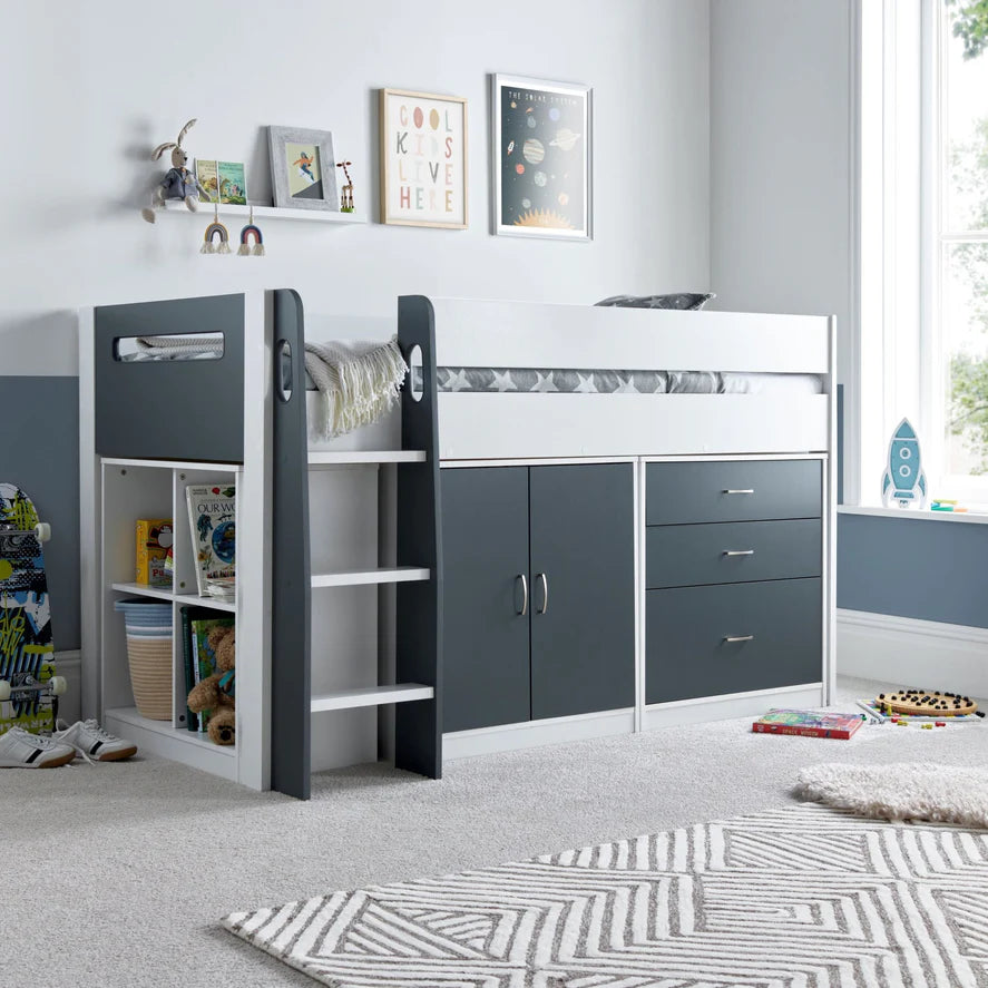 Bedmaster Lacy Mid Sleeper - Lacy Storage Mid Sleeper Bed ModelBedroom