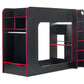 Julian Bowen Impact Gaming Bunk Bed Black Red ModelBedroom