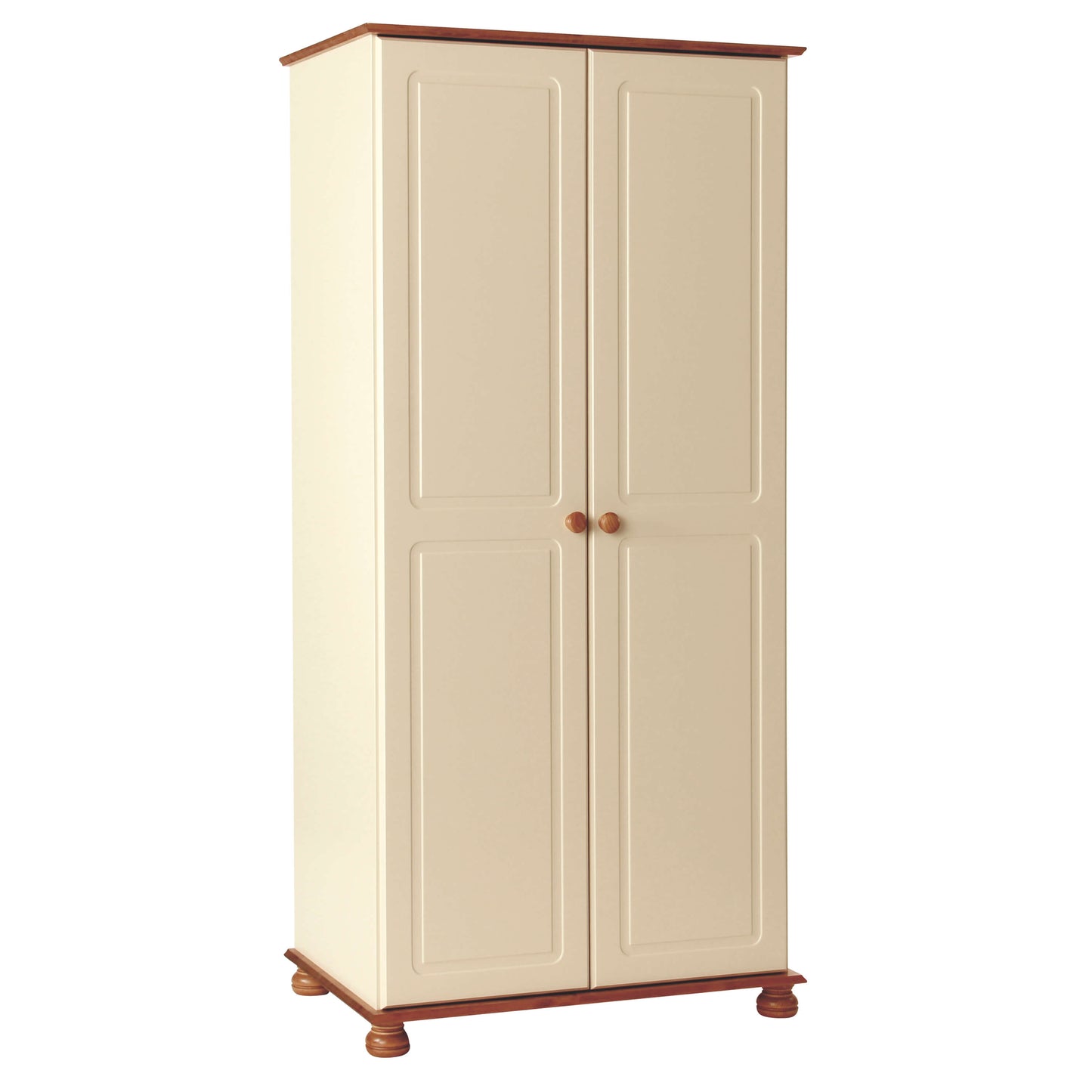 Copenhagen 2 Door Wardrobe in Creme/Pine ModelBedroom