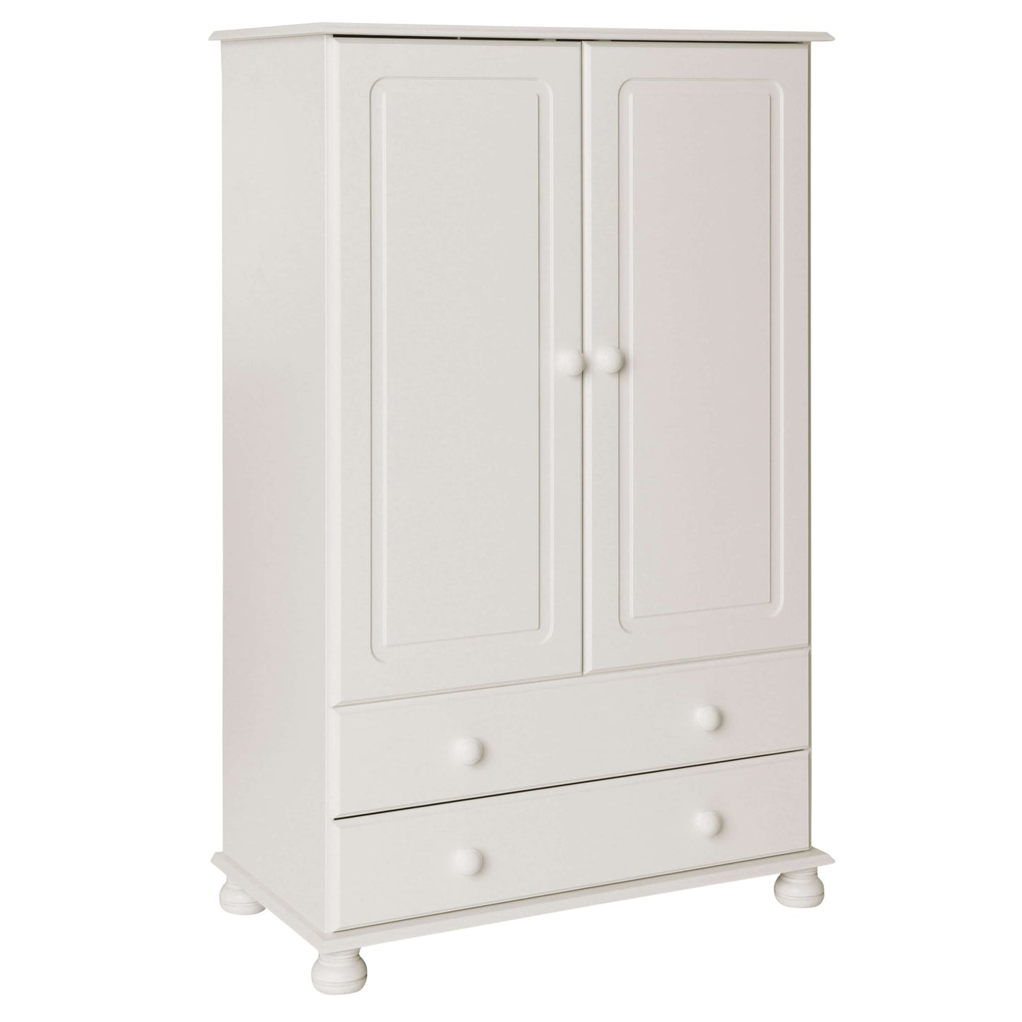 Copenhagen 2 Door 2 Drawer Combi Wardrobe in White ModelBedroom