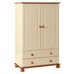 Copenhagen 2 Door 2 Drawer Combi Wardrobe in Cream/Pine ModelBedroom