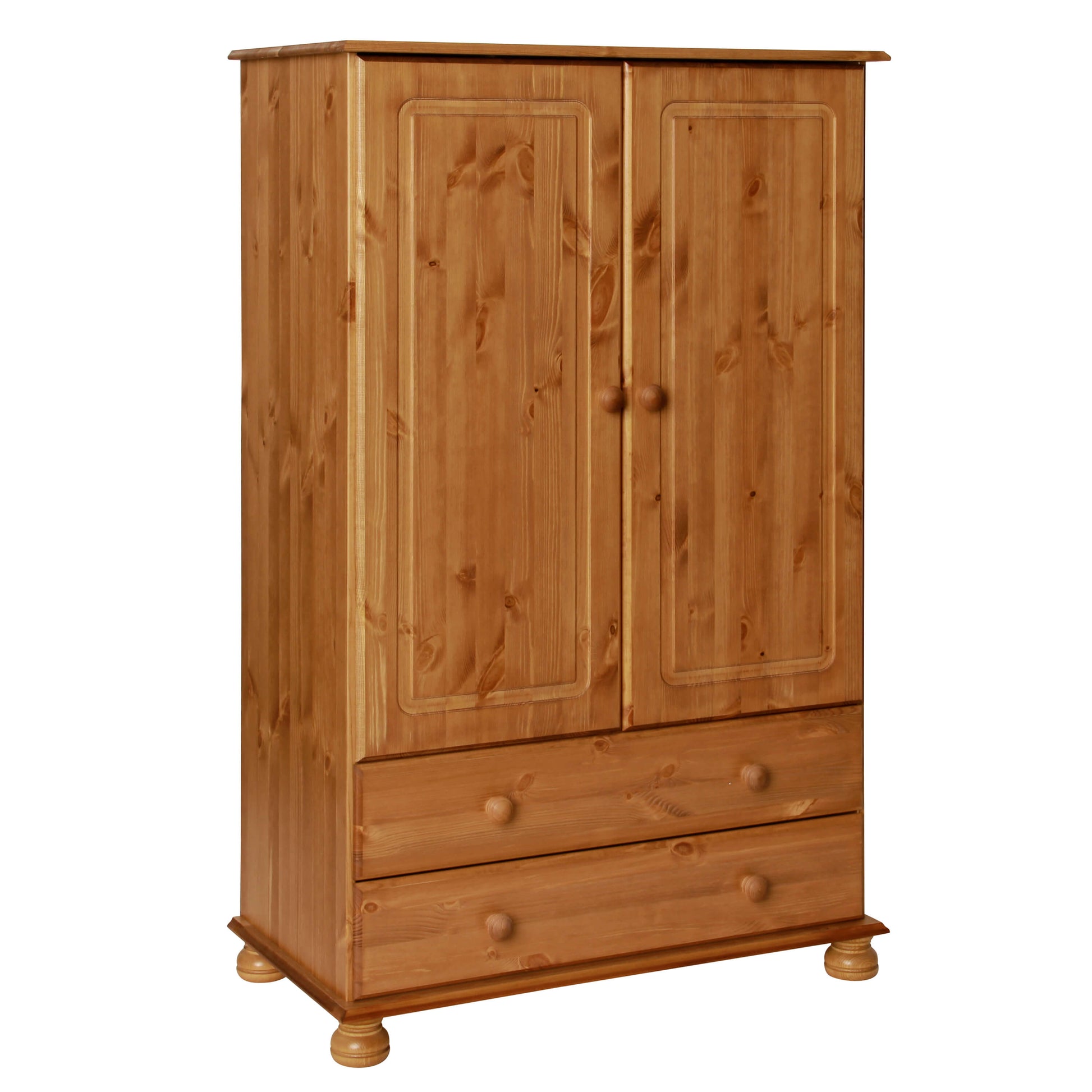 Copenhagen 2 Door 2 Drawer Combi Wardrobe in Pine ModelBedroom