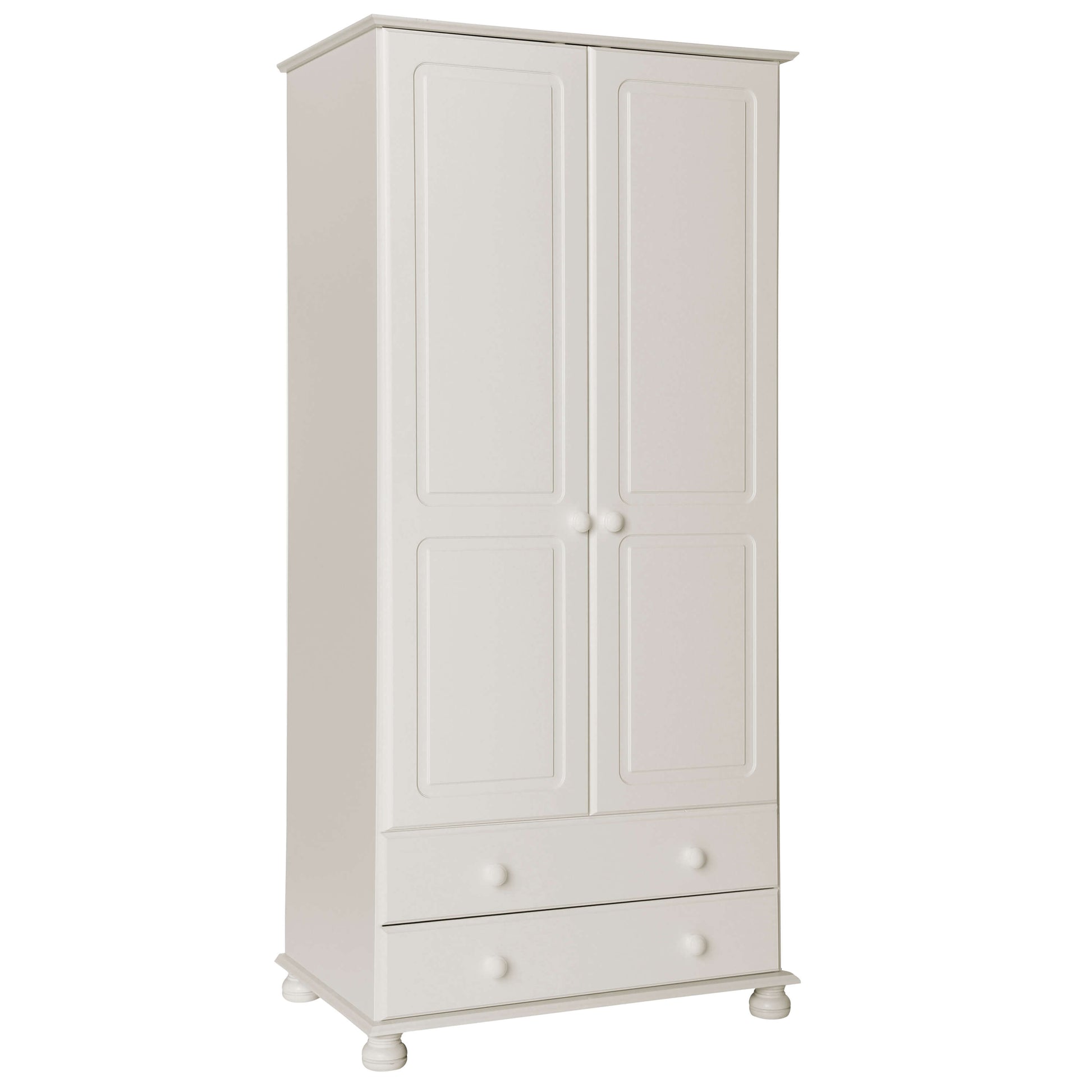 Copenhagen 2 door 2 drawer Wardrobe in White ModelBedroom