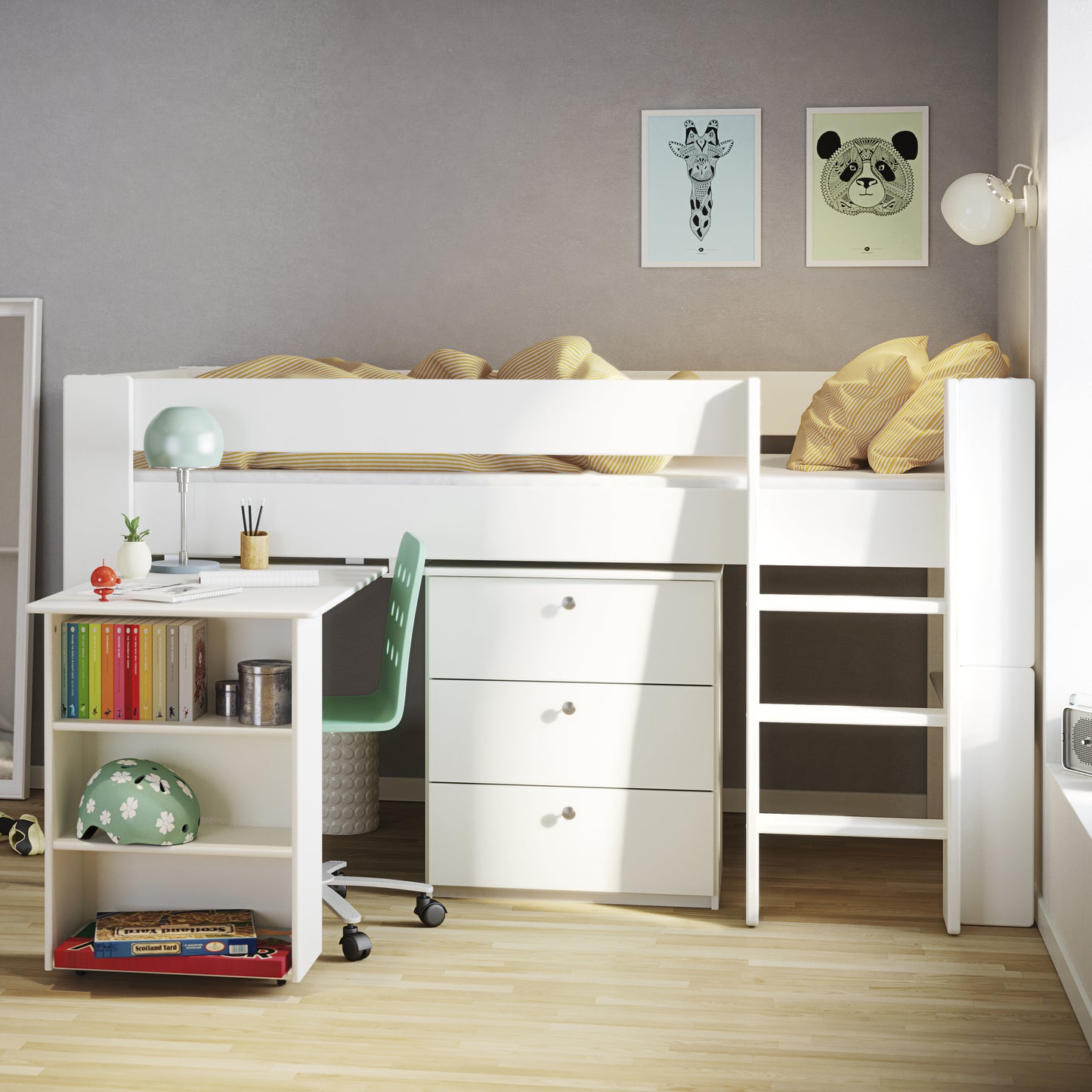 Steens for kids Mid Sleeper White ModelBedroom