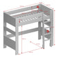 Steens for kids High Sleeper In Off White - Childrens High Sleeper Bed ModelBedroom