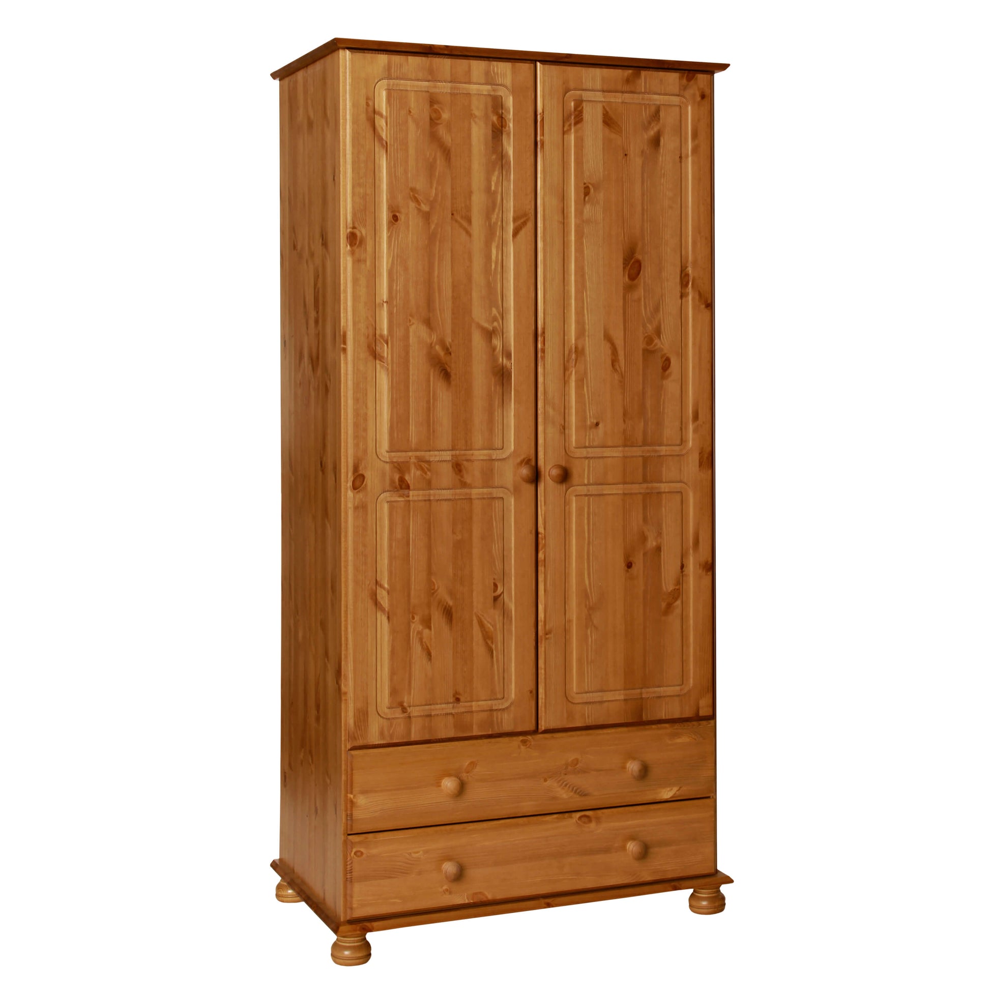 Copenhagen 2 door 2 drawer Wardrobe in Pine ModelBedroom