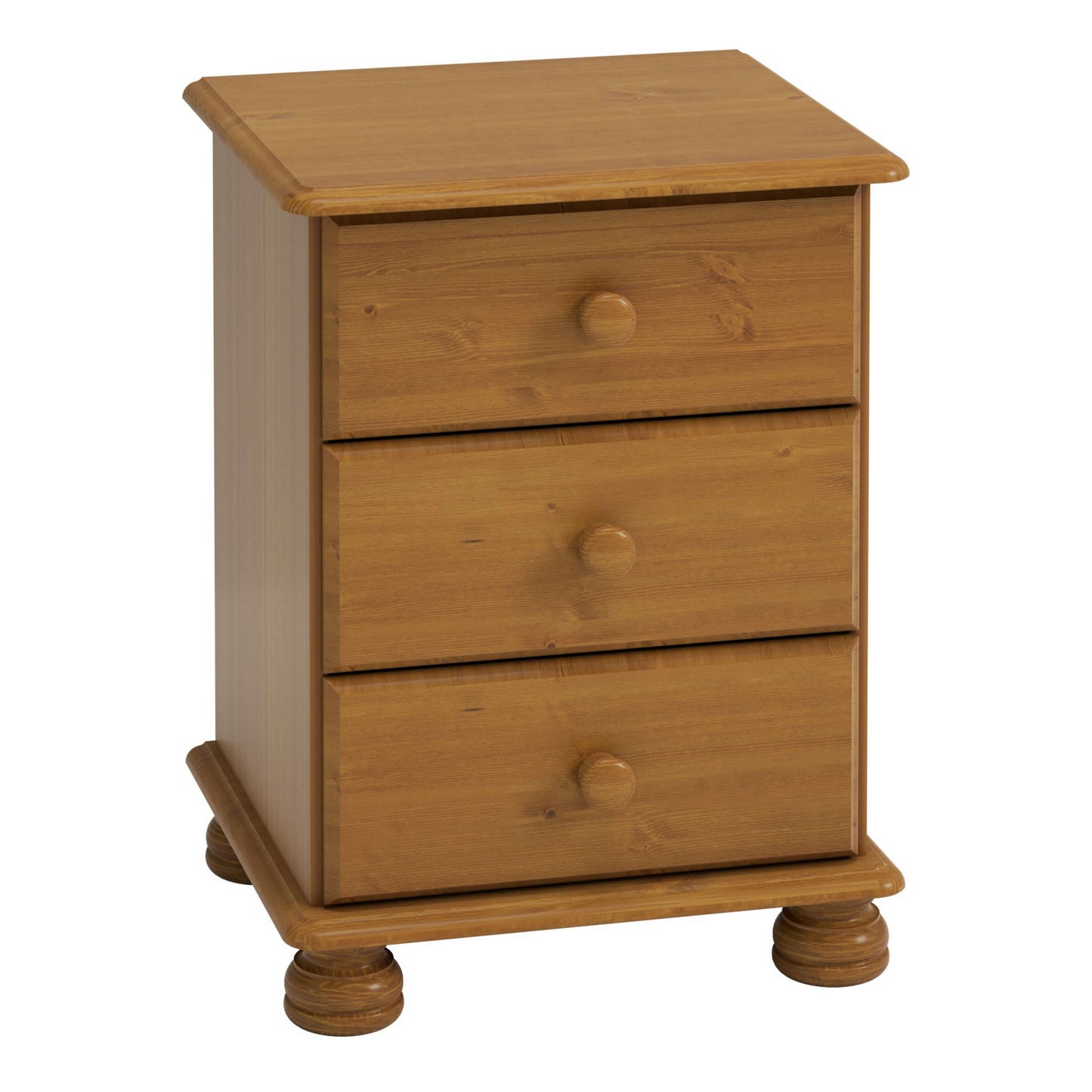 Richmond 3 Drawer Bedside Pine ModelBedroom