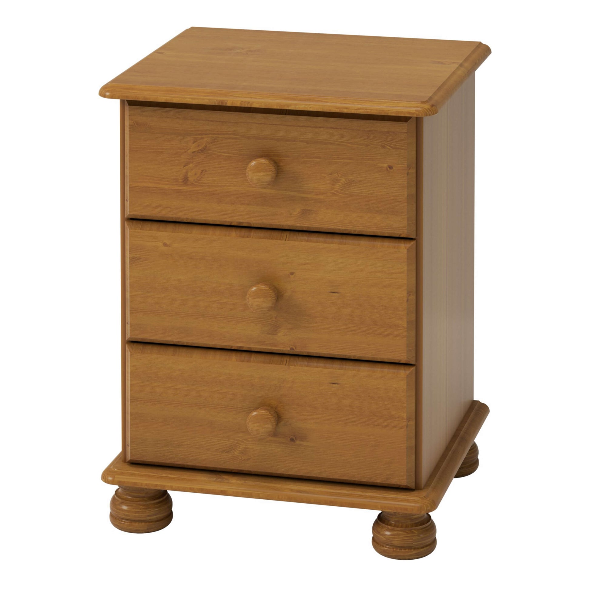 Richmond 3 Drawer Bedside Pine ModelBedroom