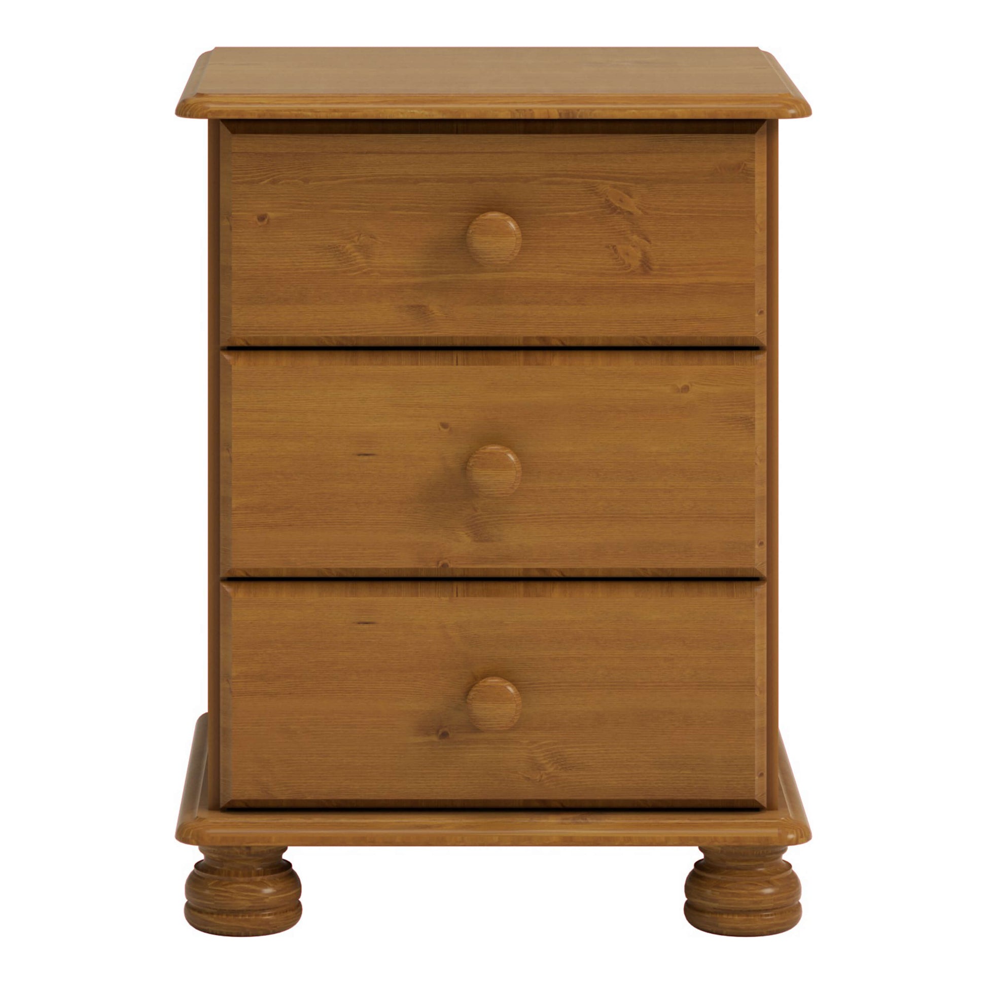 Richmond 3 Drawer Bedside Pine ModelBedroom