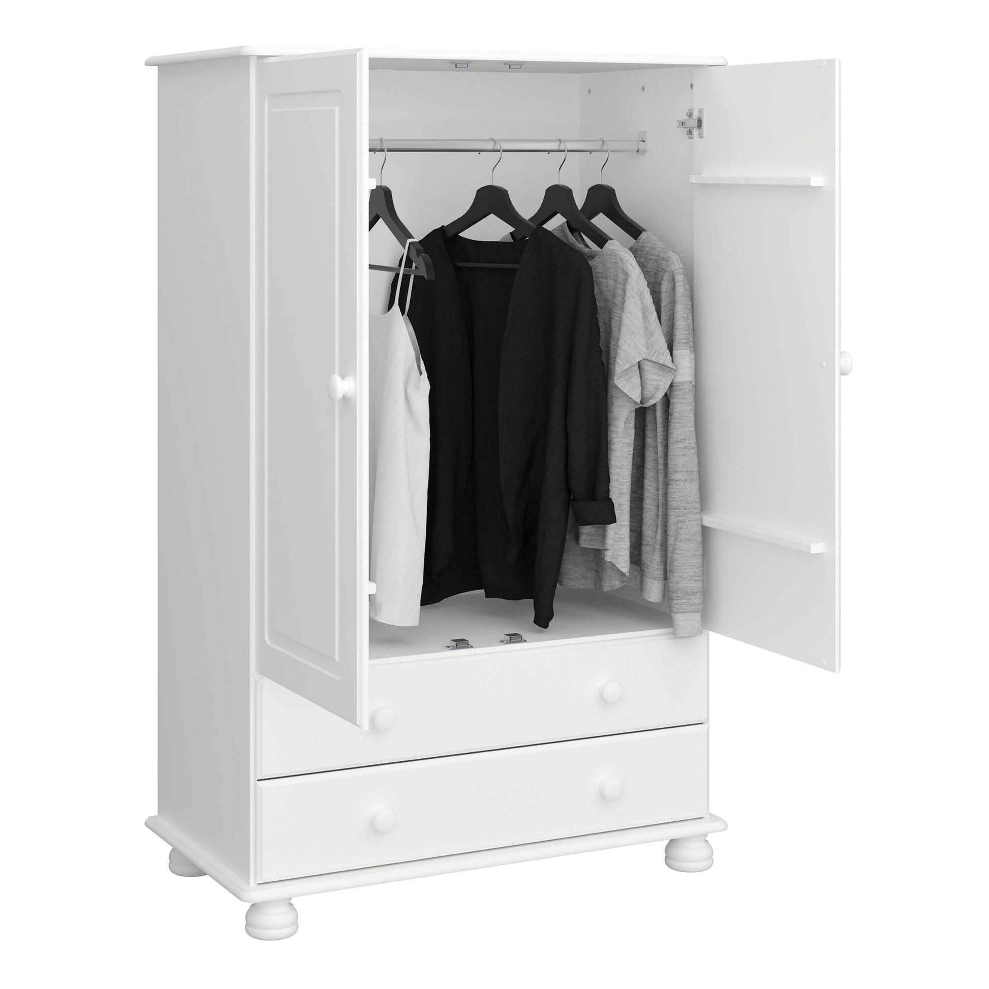 Richmond 2 Door Combi Wardrobe Off White ModelBedroom