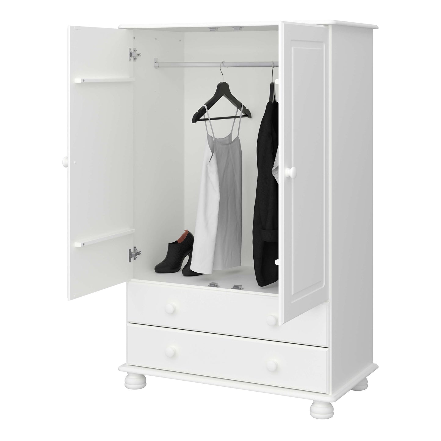 Richmond 2 Door Combi Wardrobe Off White ModelBedroom