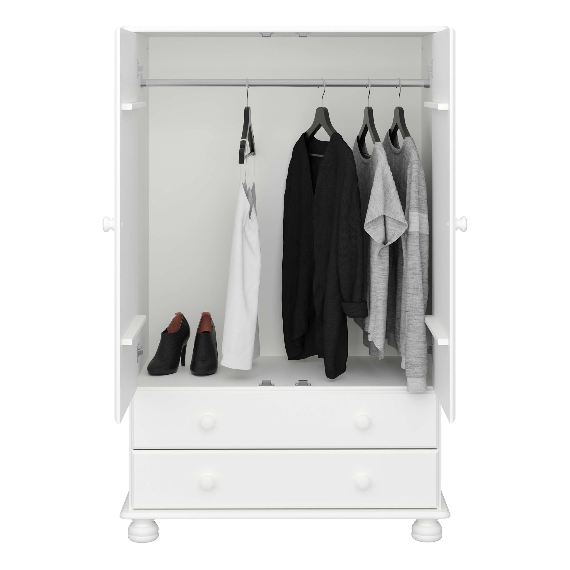 Richmond 2 Door Combi Wardrobe Off White ModelBedroom