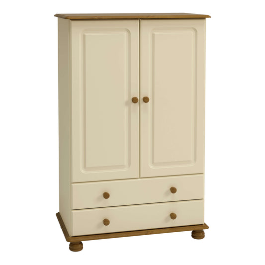 Richmond 2 Door Combi Wardrobe Cream & Pine ModelBedroom