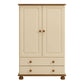 Richmond 2 Door Combi Wardrobe Cream & Pine ModelBedroom