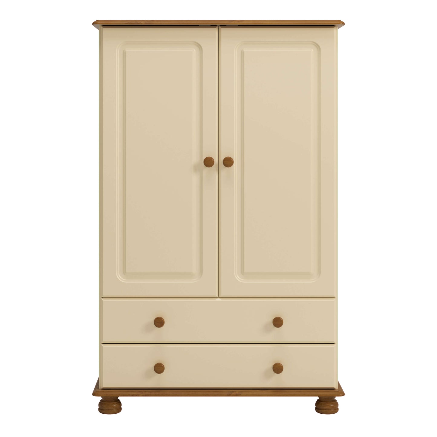 Richmond 2 Door Combi Wardrobe Cream & Pine ModelBedroom