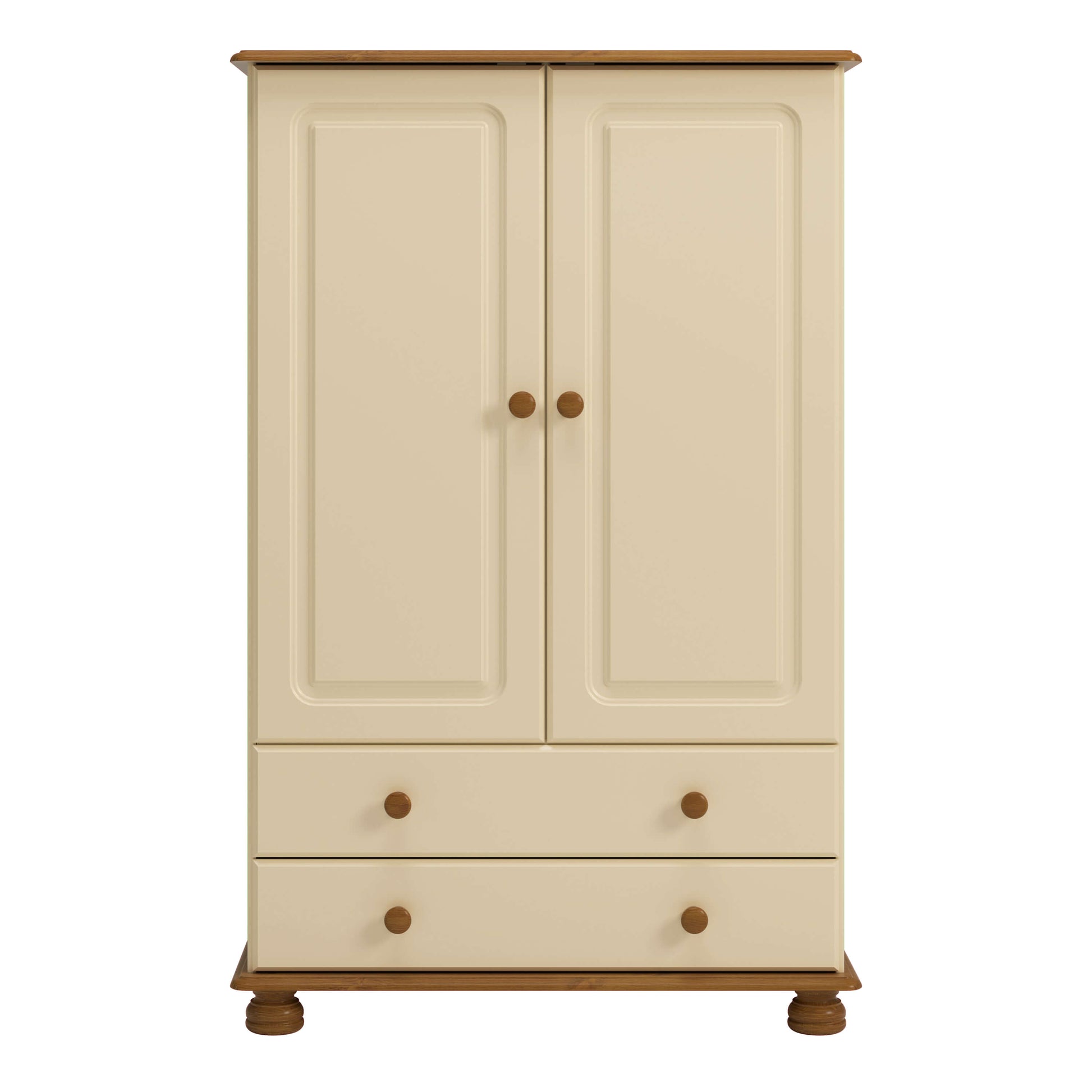 Richmond 2 Door Combi Wardrobe Cream & Pine ModelBedroom