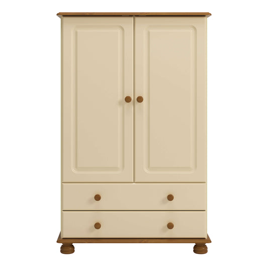 Richmond 2 Door Combi Wardrobe Cream & Pine ModelBedroom