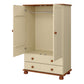 Richmond 2 Door Combi Wardrobe Cream & Pine ModelBedroom