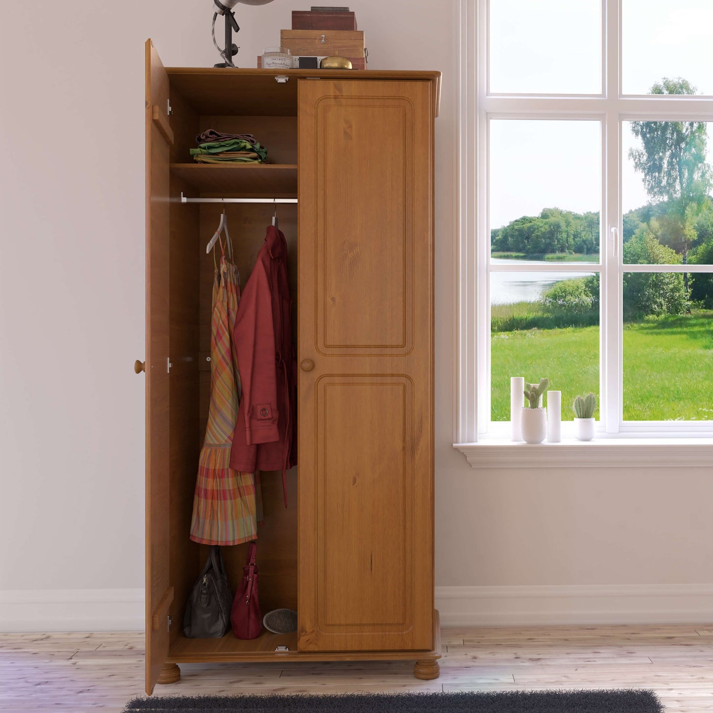 Richmond 2 Door Wardrobe Pine ModelBedroom