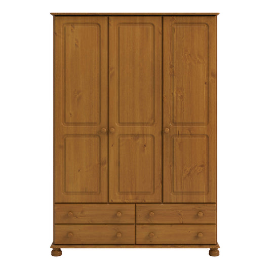 Richmond 3 Door 4 Drawer Wardrobe Pine ModelBedroom