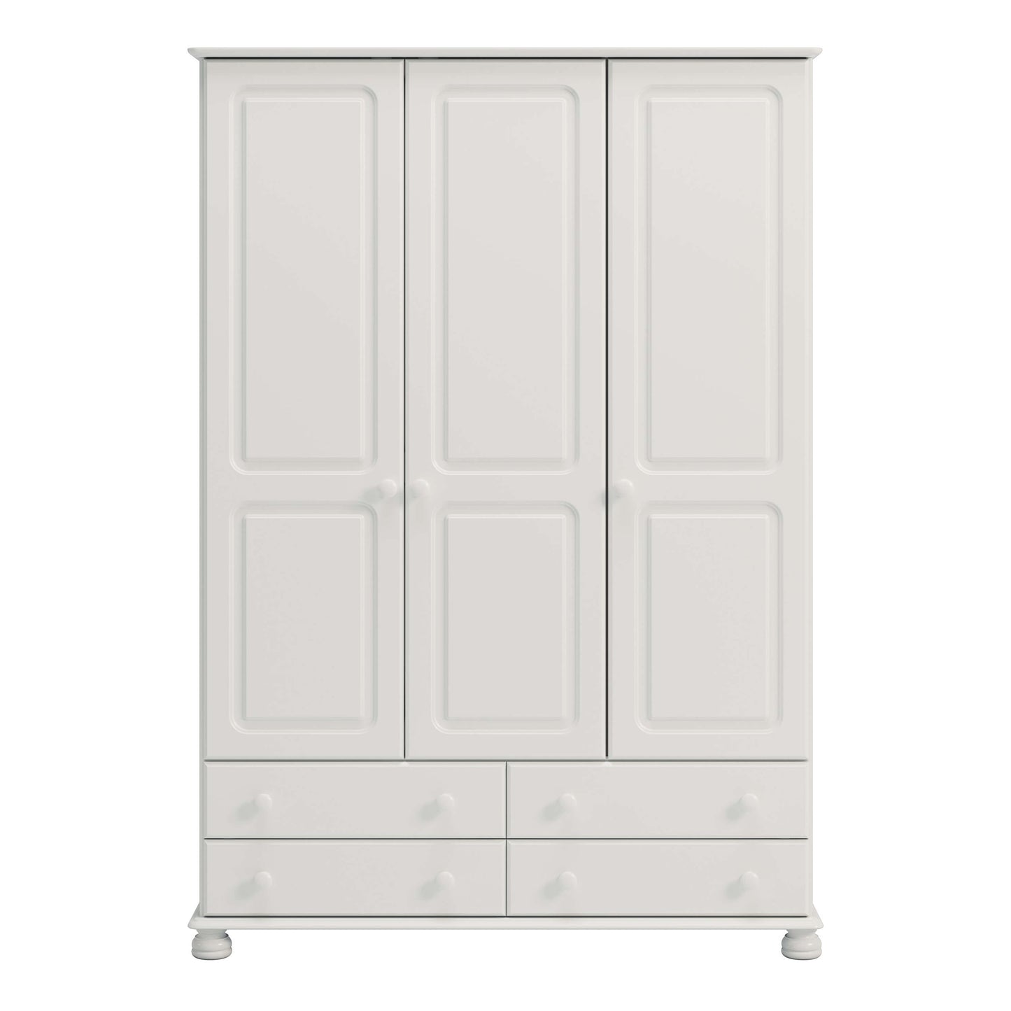 Richmond 3 Door 4 Drawer Wardrobe Off White ModelBedroom