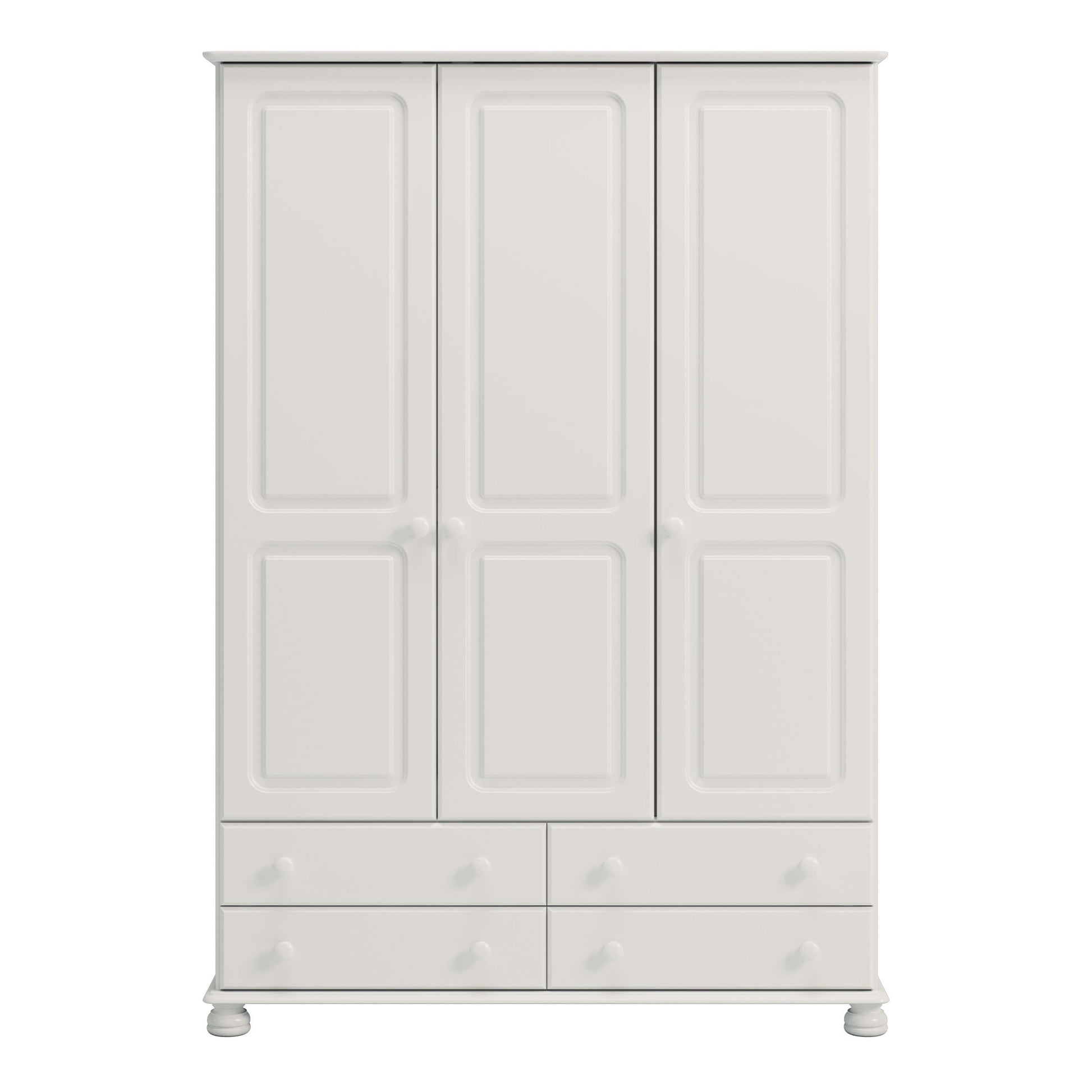 Richmond 3 Door 4 Drawer Wardrobe Off White ModelBedroom