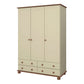 Richmond 3 Door 4 Drawer Wardrobe Cream & Pine ModelBedroom