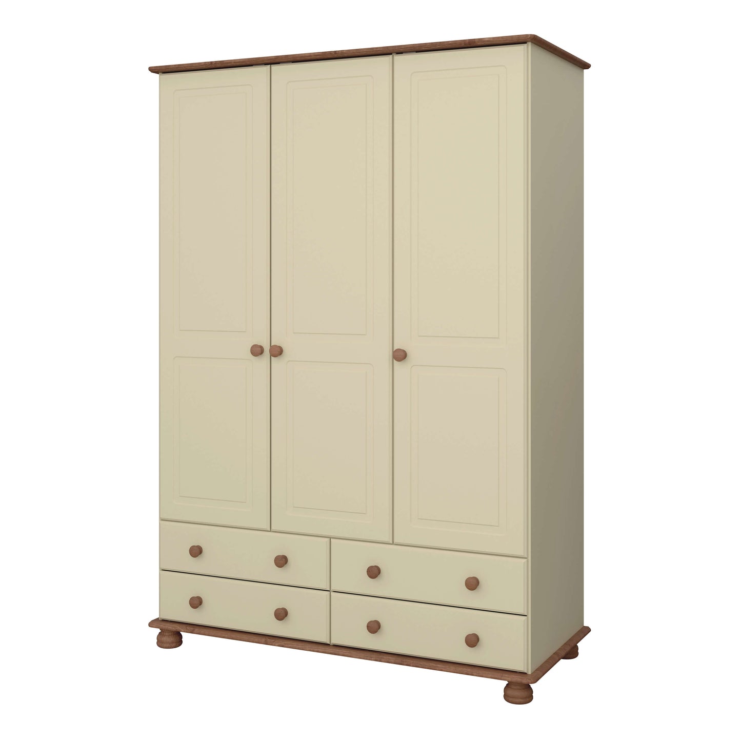 Richmond 3 Door 4 Drawer Wardrobe Cream & Pine ModelBedroom