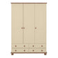 Richmond 3 Door 4 Drawer Wardrobe Cream & Pine ModelBedroom