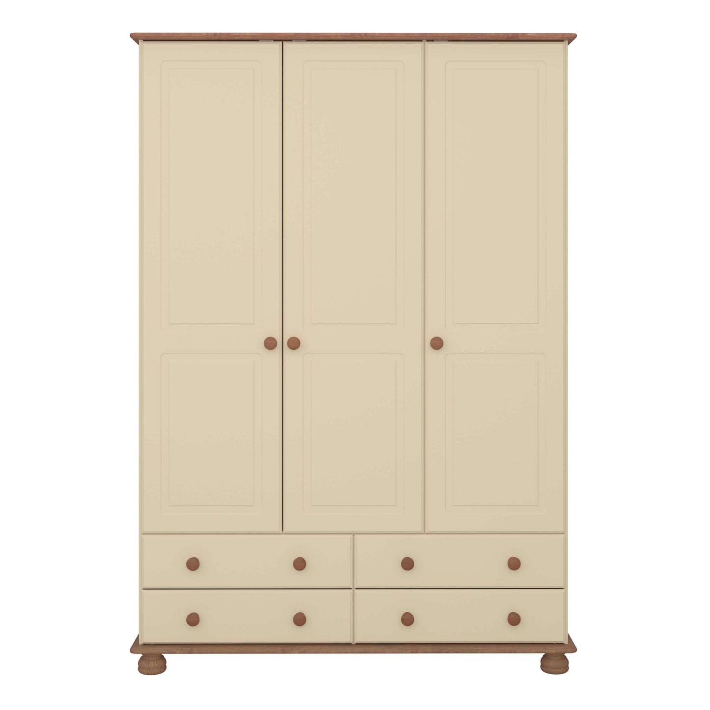 Richmond 3 Door 4 Drawer Wardrobe Cream & Pine ModelBedroom