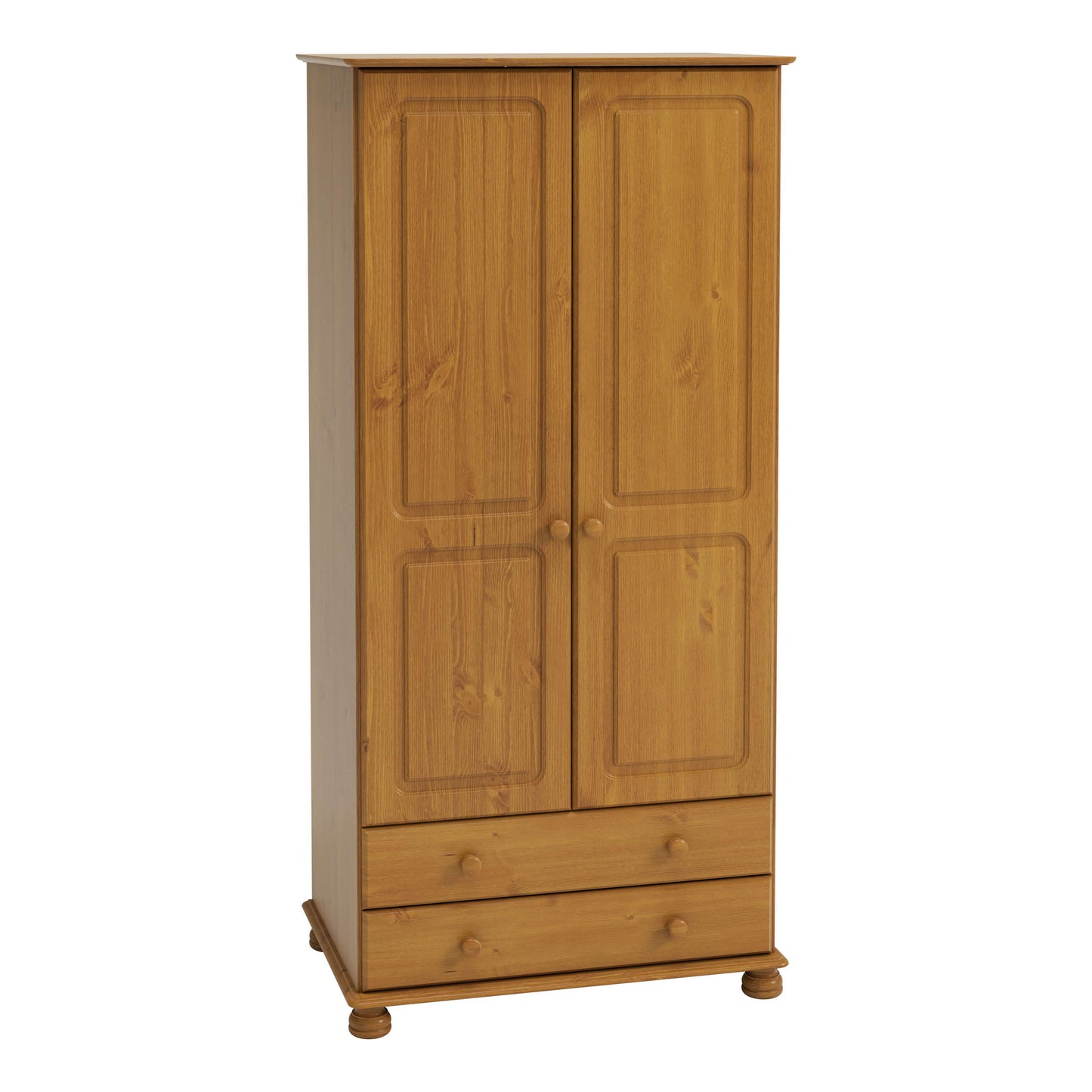 Richmond 2 Door 2 Drawer Wardrobe Pine ModelBedroom