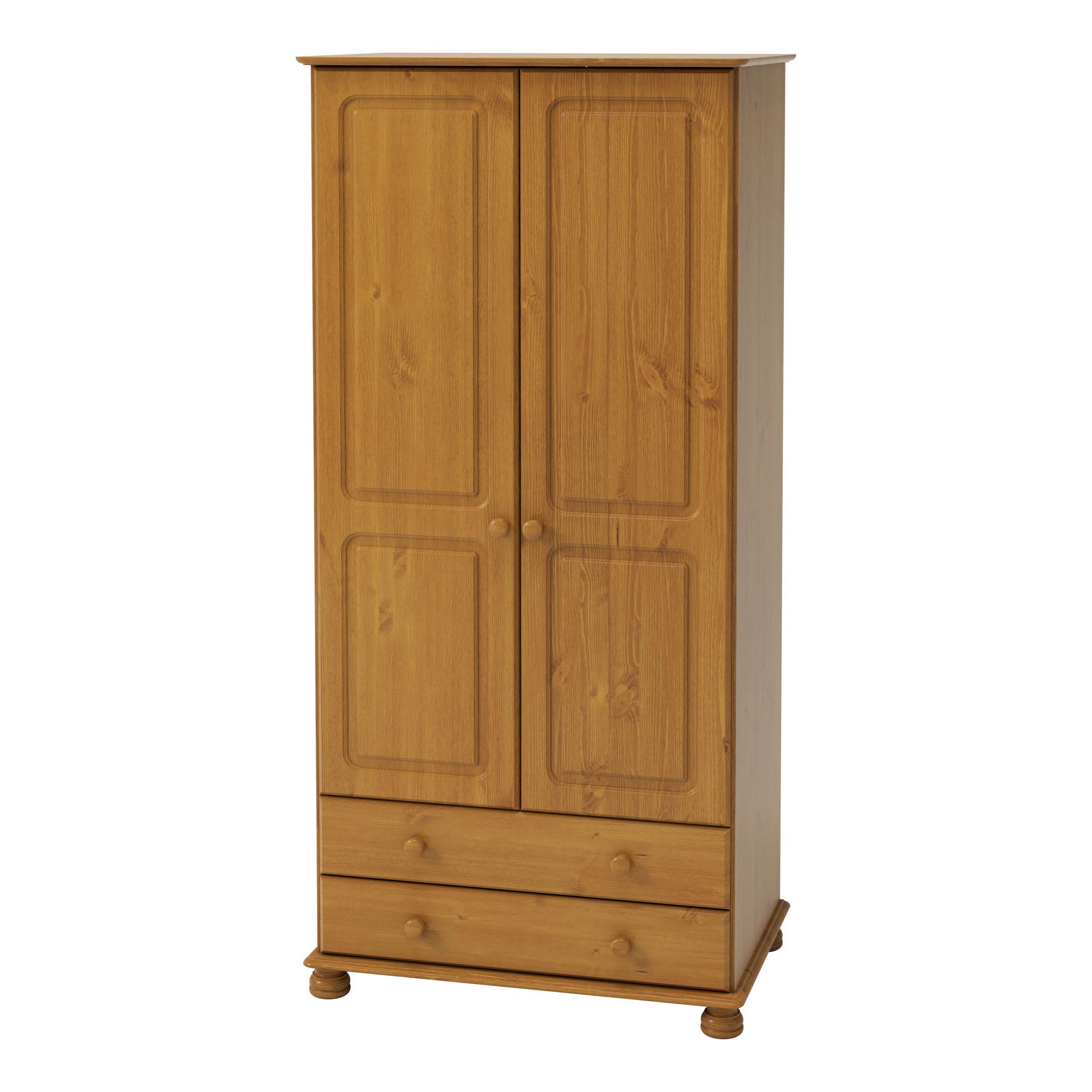 Richmond 2 Door 2 Drawer Wardrobe Pine ModelBedroom