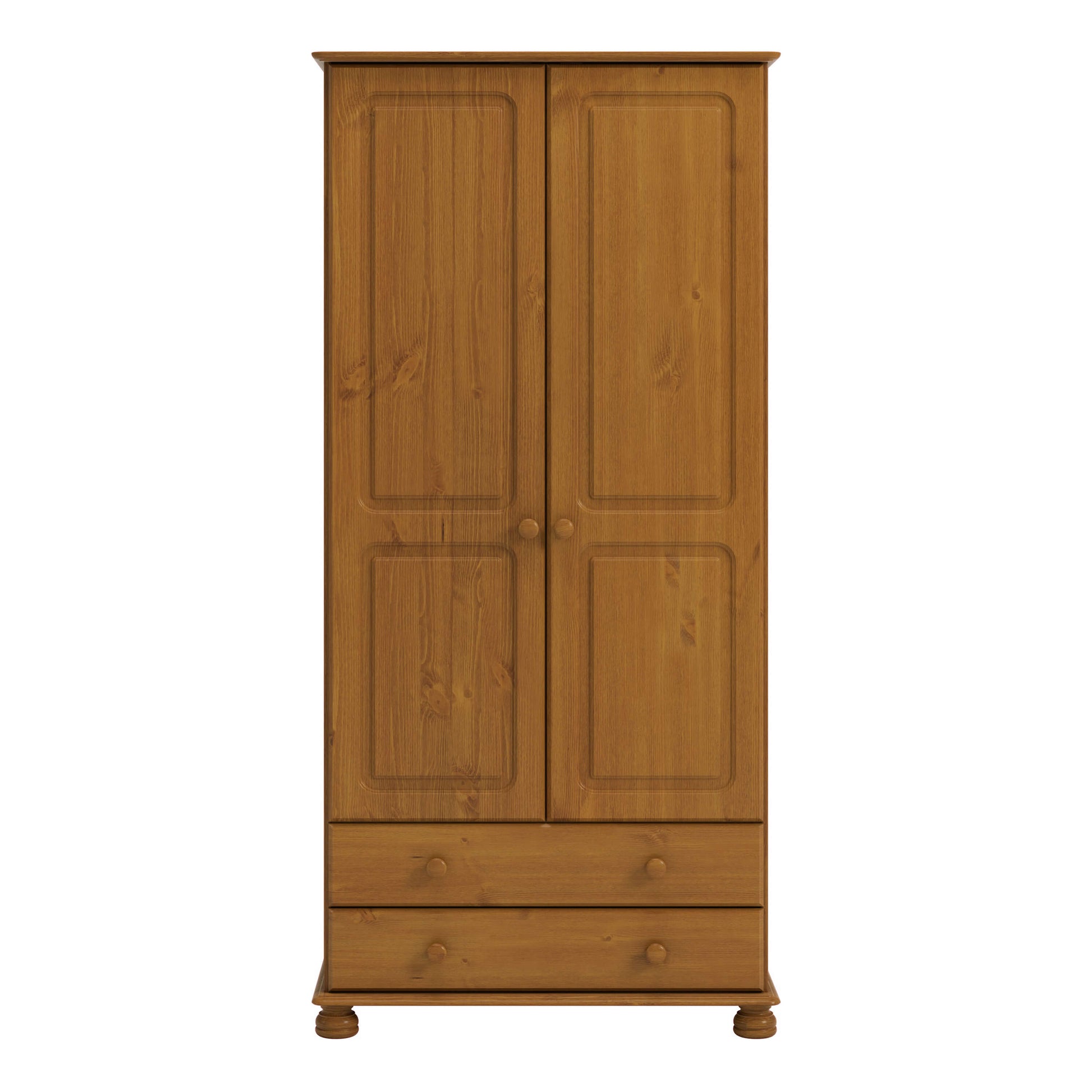 Richmond 2 Door 2 Drawer Wardrobe Pine ModelBedroom