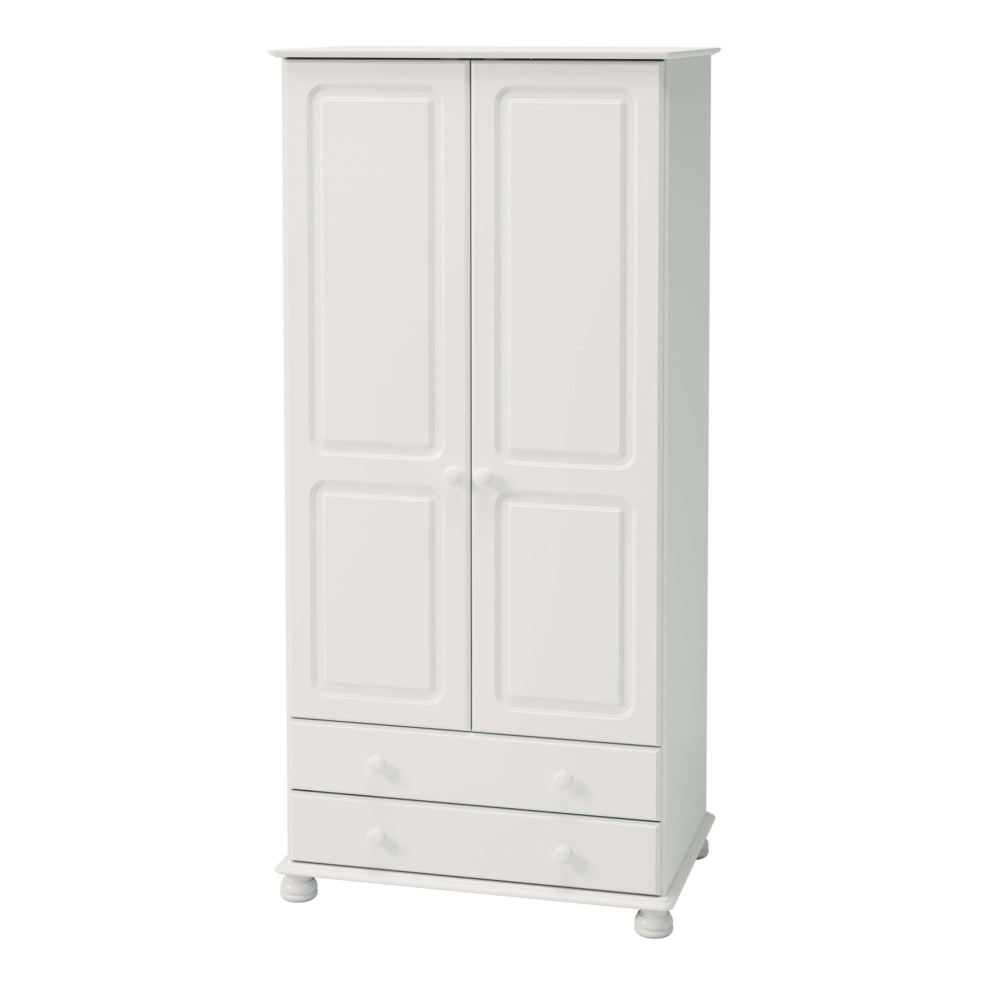 Richmond 2 Door 2 Drawer Wardrobe Off White ModelBedroom